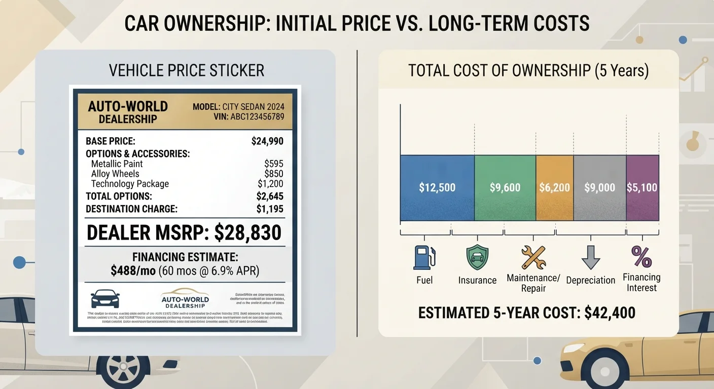 Sticker Price vs. Total Cost of Ownership: The Number That Really Matters When Buying a Car